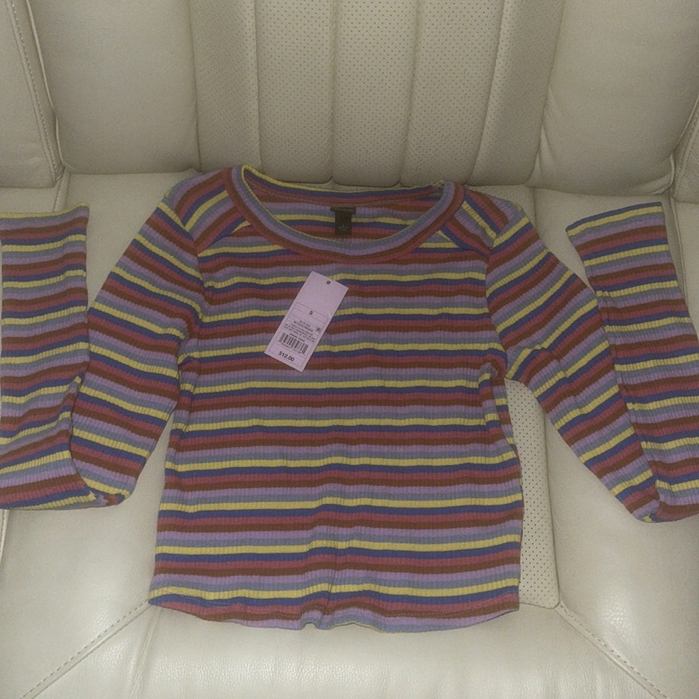 Wild fable stripped crop top NWT